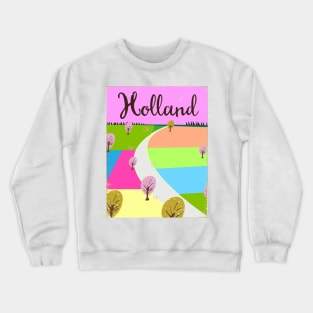 Holland Vintage style travel poster Crewneck Sweatshirt